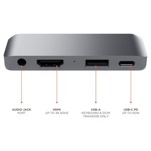 هاب 4 پورت USB-C مدل PRO- پورتهای مختلف