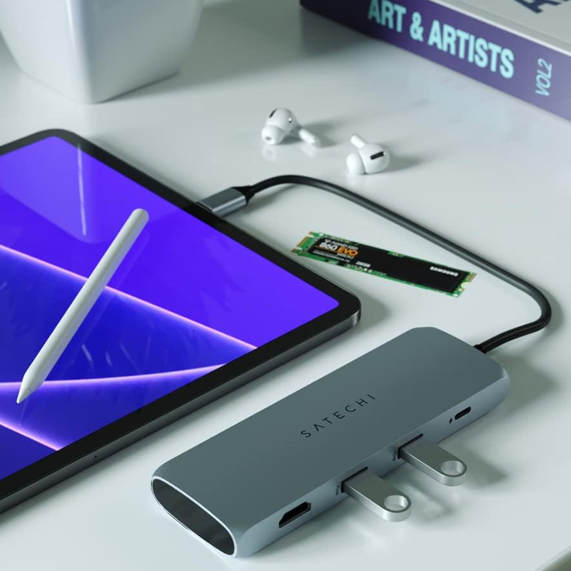 هاب 4 پورت USB-C/SSD ساتچی مدل HYBRID قابلیت نصب SSD هاب 4 پورت USB-C/SSD ساتچی مدل HYBRID قابلیت نصب SSD